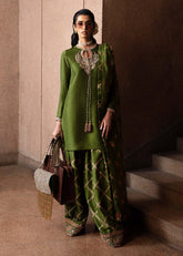 Olive Green Embroidered Luxury Suit